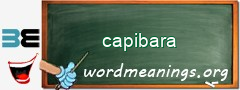 WordMeaning blackboard for capibara